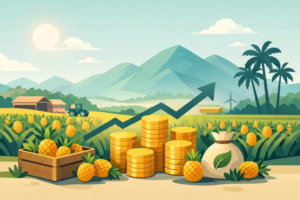 Pineapple Farm Income in Costa Rica Per Hectare