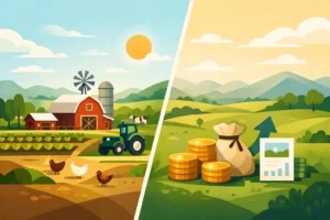 Working Farm Versus Vacant Land That Pays